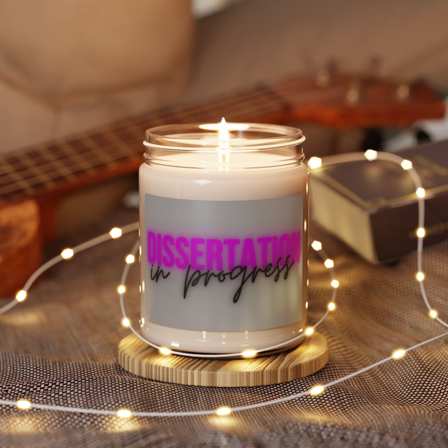 Dissertation in progress - Scented Candle for PhD Students (Black/Pink/Gray) Gift for student