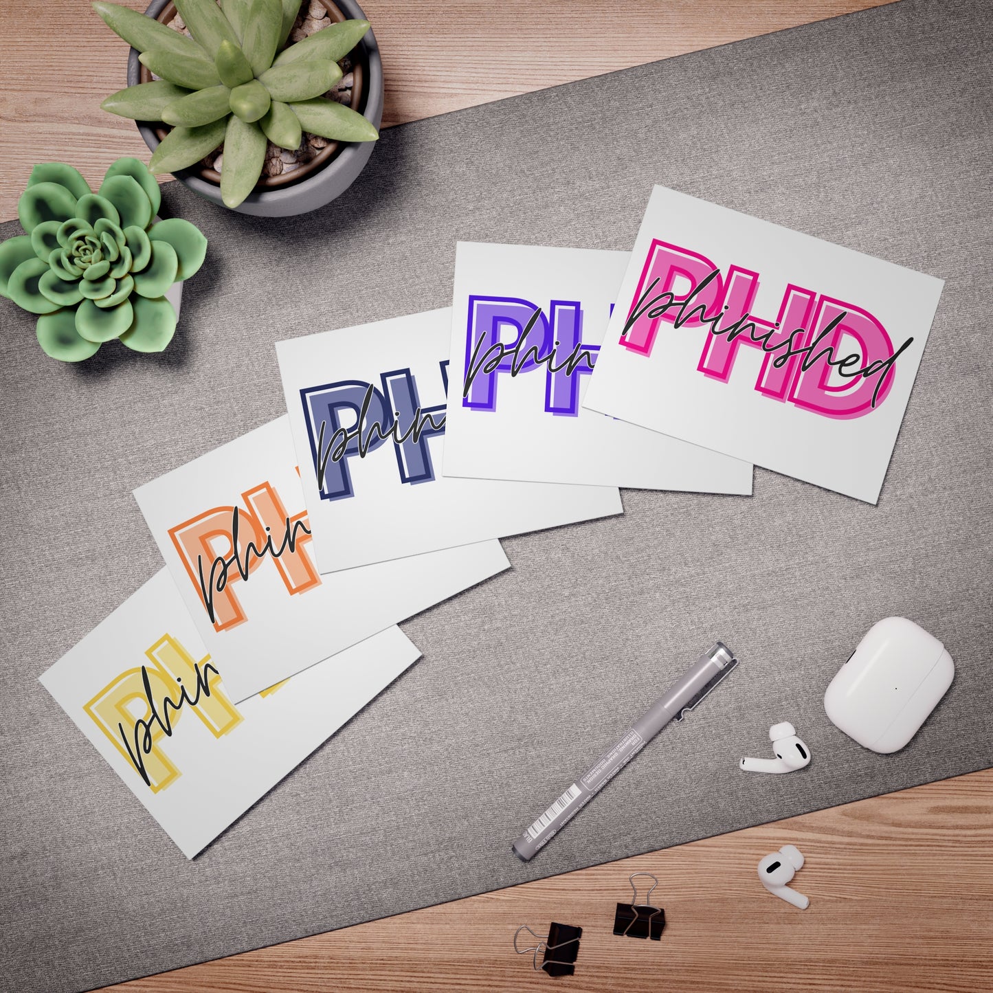 "Phinished" Graduation Greeting Cards - Celebrate Your PhD Achievement