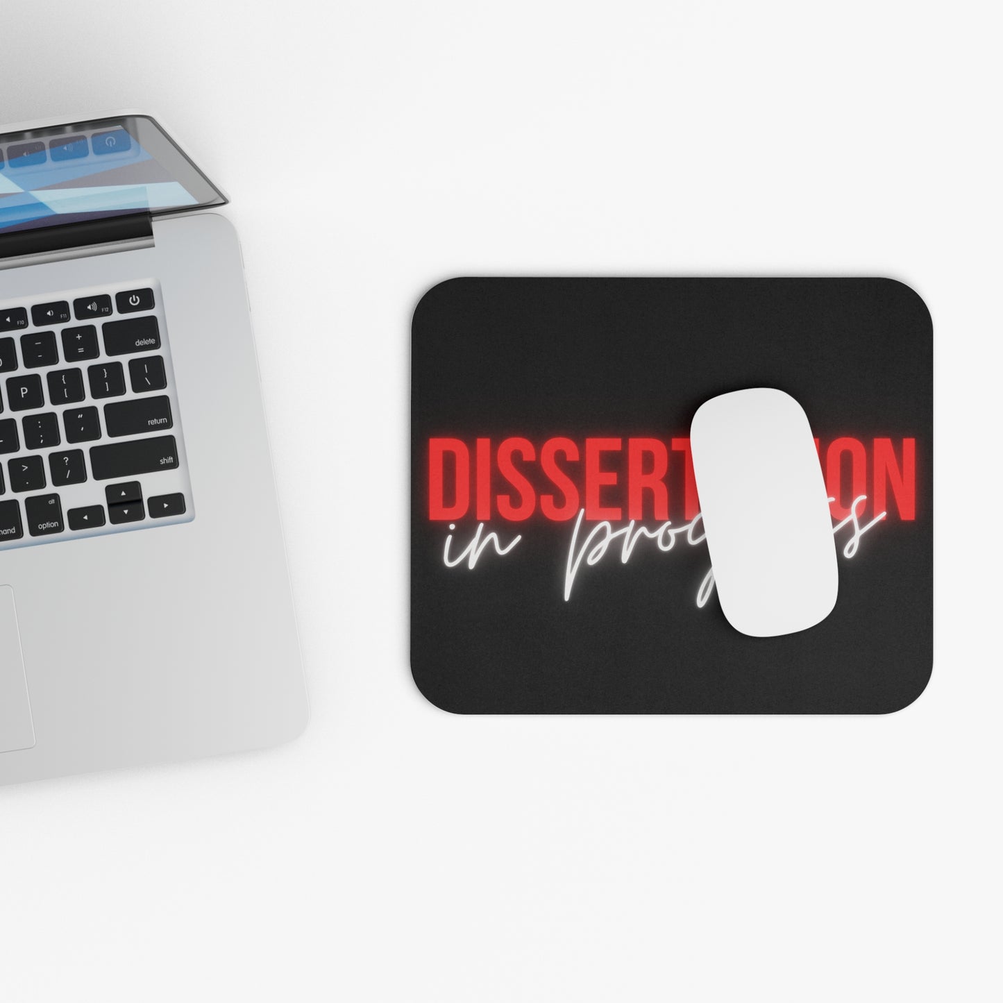 Dissertation in progress Mouse Pad (Red/Black) -- perfect gift for you or the doctoral student in your life!