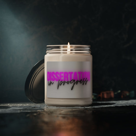 Dissertation in progress - Scented Candle for PhD Students (Black/Pink/Gray) Gift for student