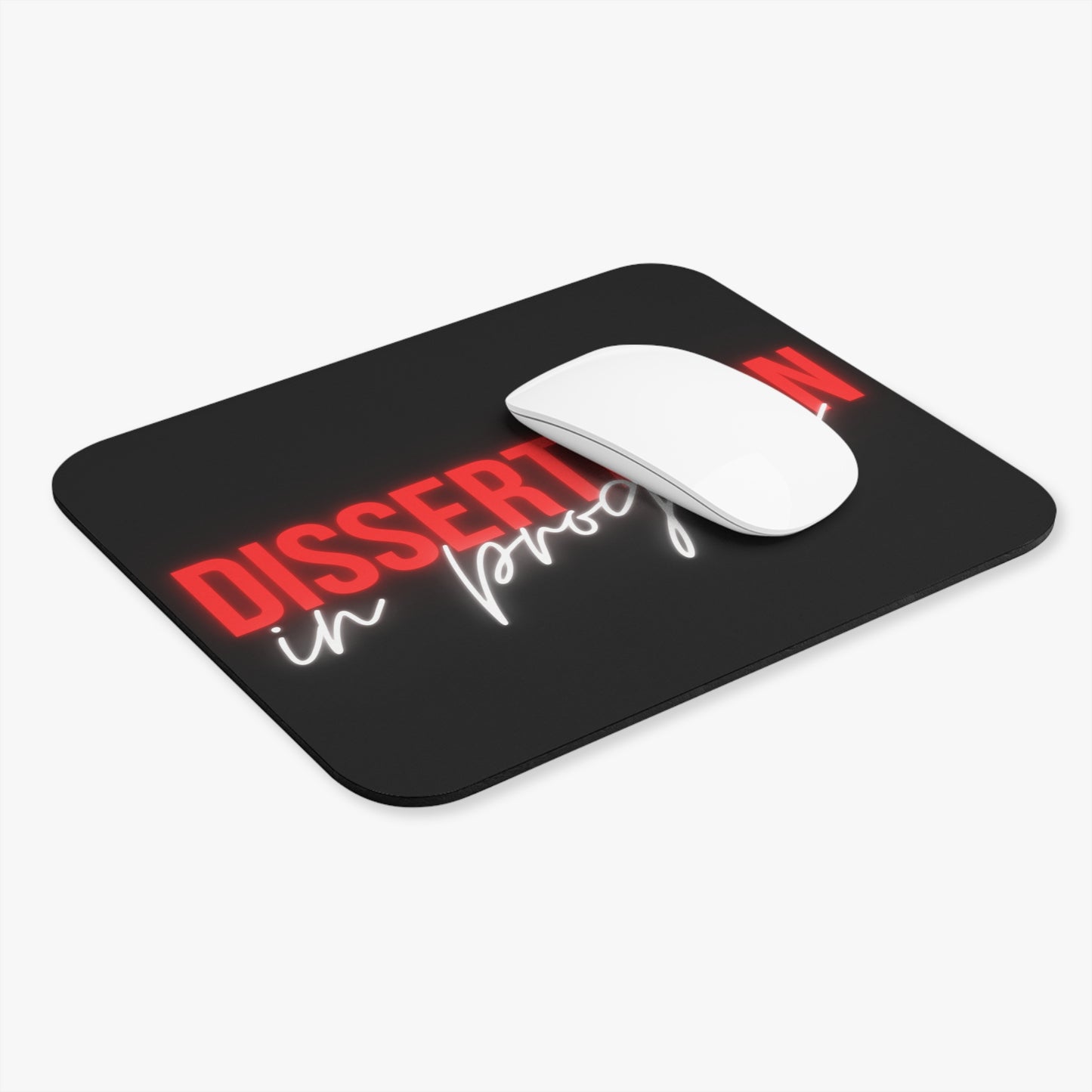 Dissertation in progress Mouse Pad (Red/Black) -- perfect gift for you or the doctoral student in your life!